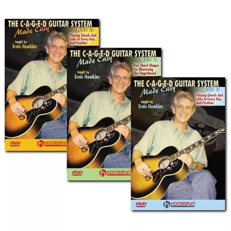 DVD-The C-A-G-E-D Guitar System Made Easy: Three DVD Set