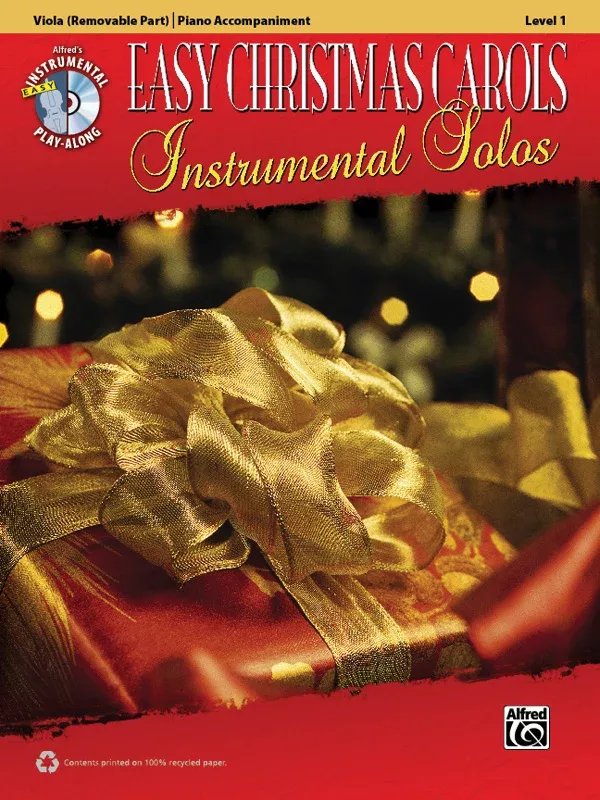 Easy Christmas Carols Instrumental Solos for Strings: Viola Book & CD
