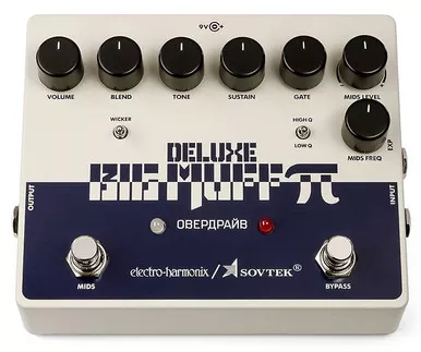 Electro Harmonix Deluxe Sovtek Big Muff Pi Fuzz Pedal with Mid-Shift Guitar Effect Pedal