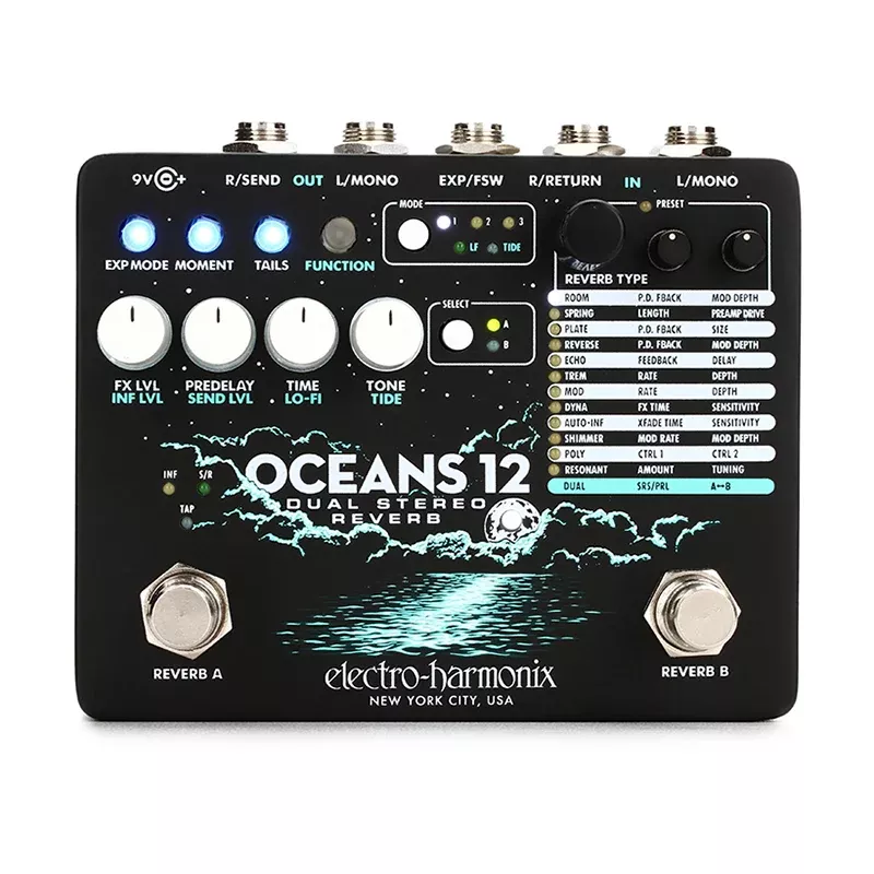 Electro-Harmonix Oceans 12 Dual Stereo Reverb