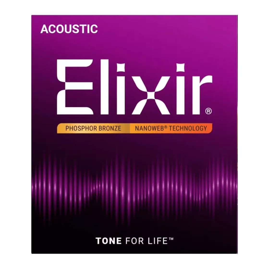 Elixir Nanoweb Phosphor Bronze Acoustic Guitar Strings - 16182 HD Light (13-53)
