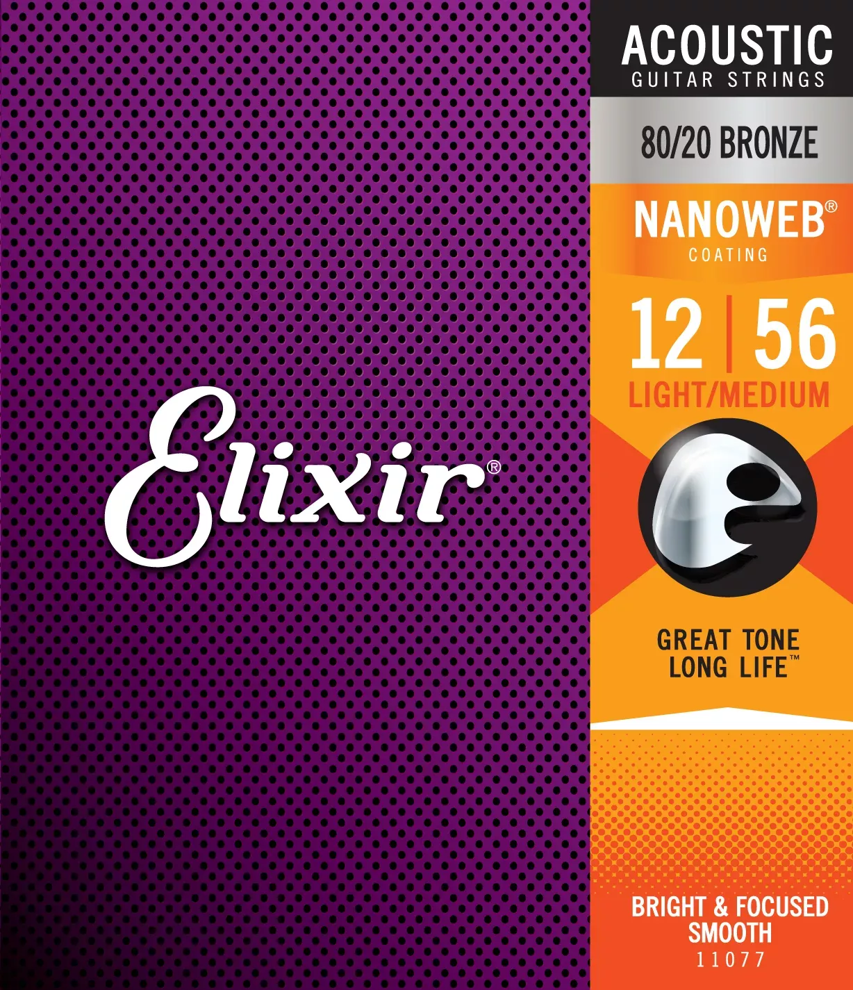 Elixir Strings Acoustic Nano Light-Med 12-56