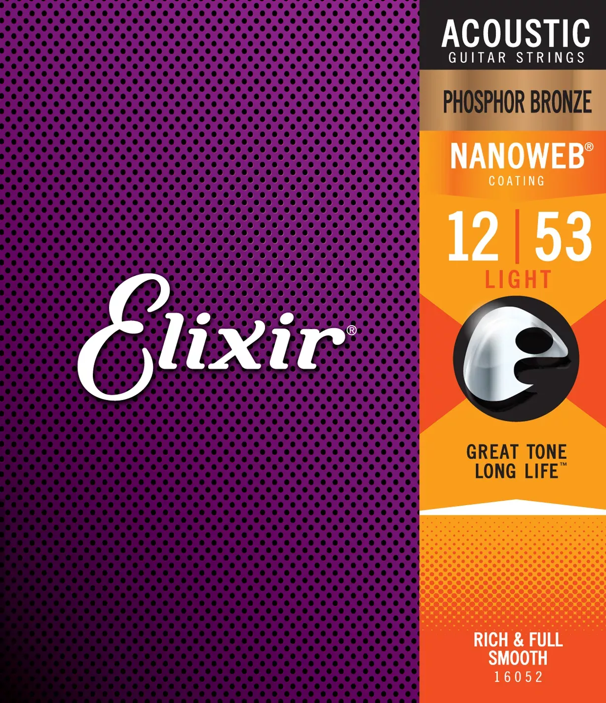 Elixir Strings Acoustic Nano Phos Bronze Lite 12-53