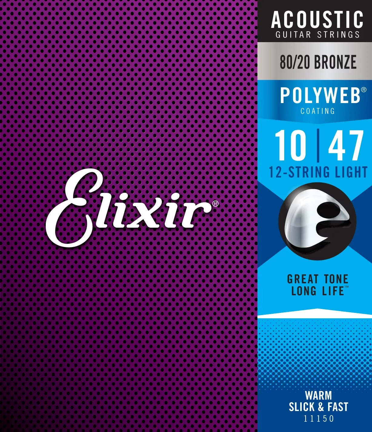 Elixir Strings Acoustic Poly 12st Light 10-47