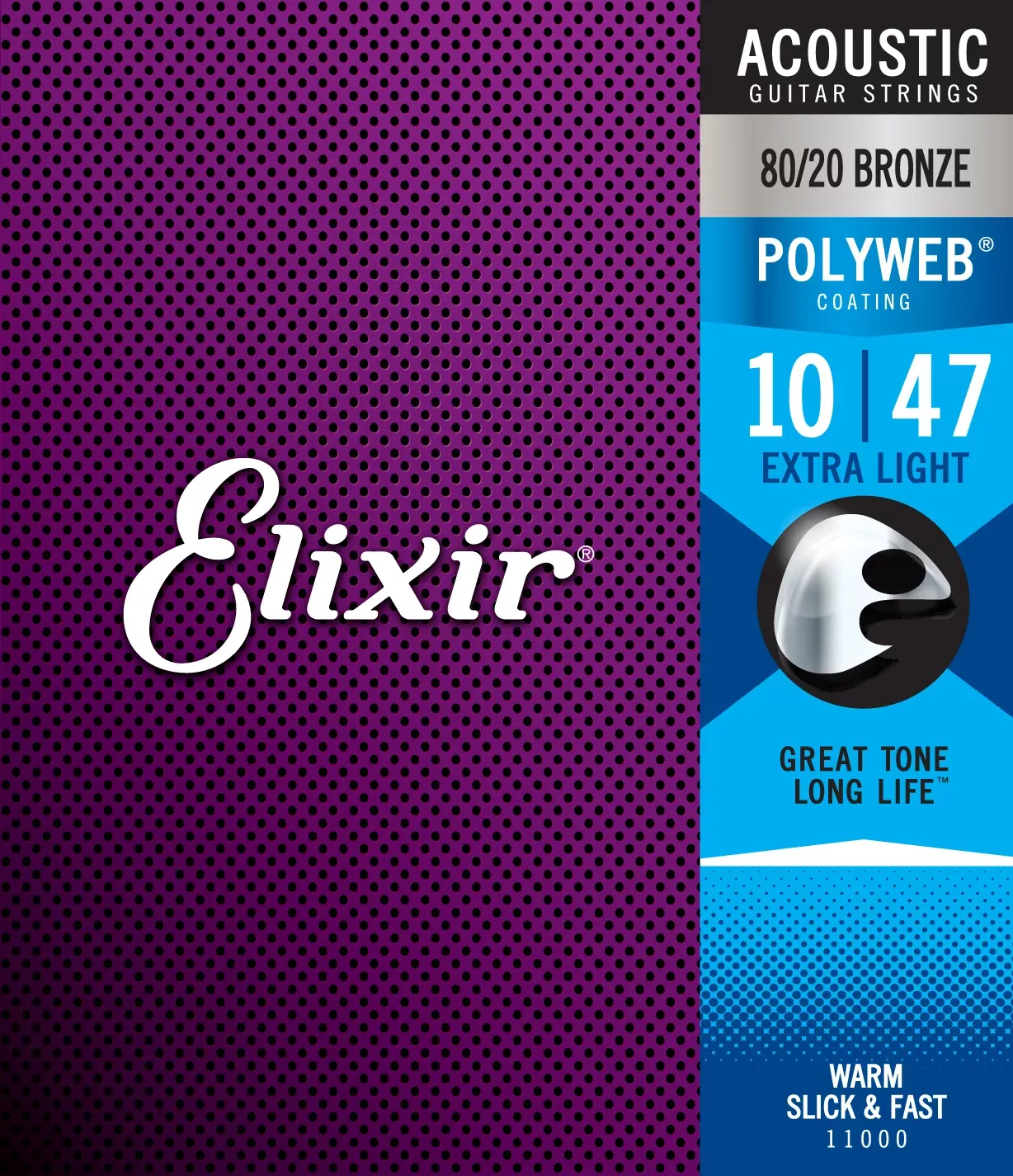 Elixir Strings Acoustic Poly Extra Light 10-47