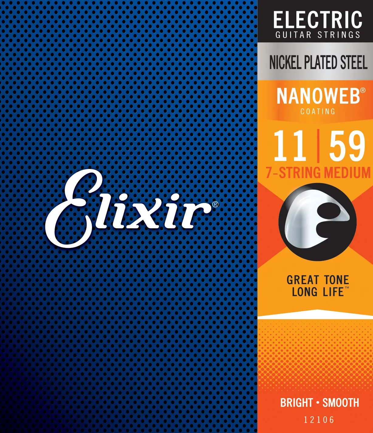 Elixir Strings Electric Nanoweb 7 String Medium 11-59