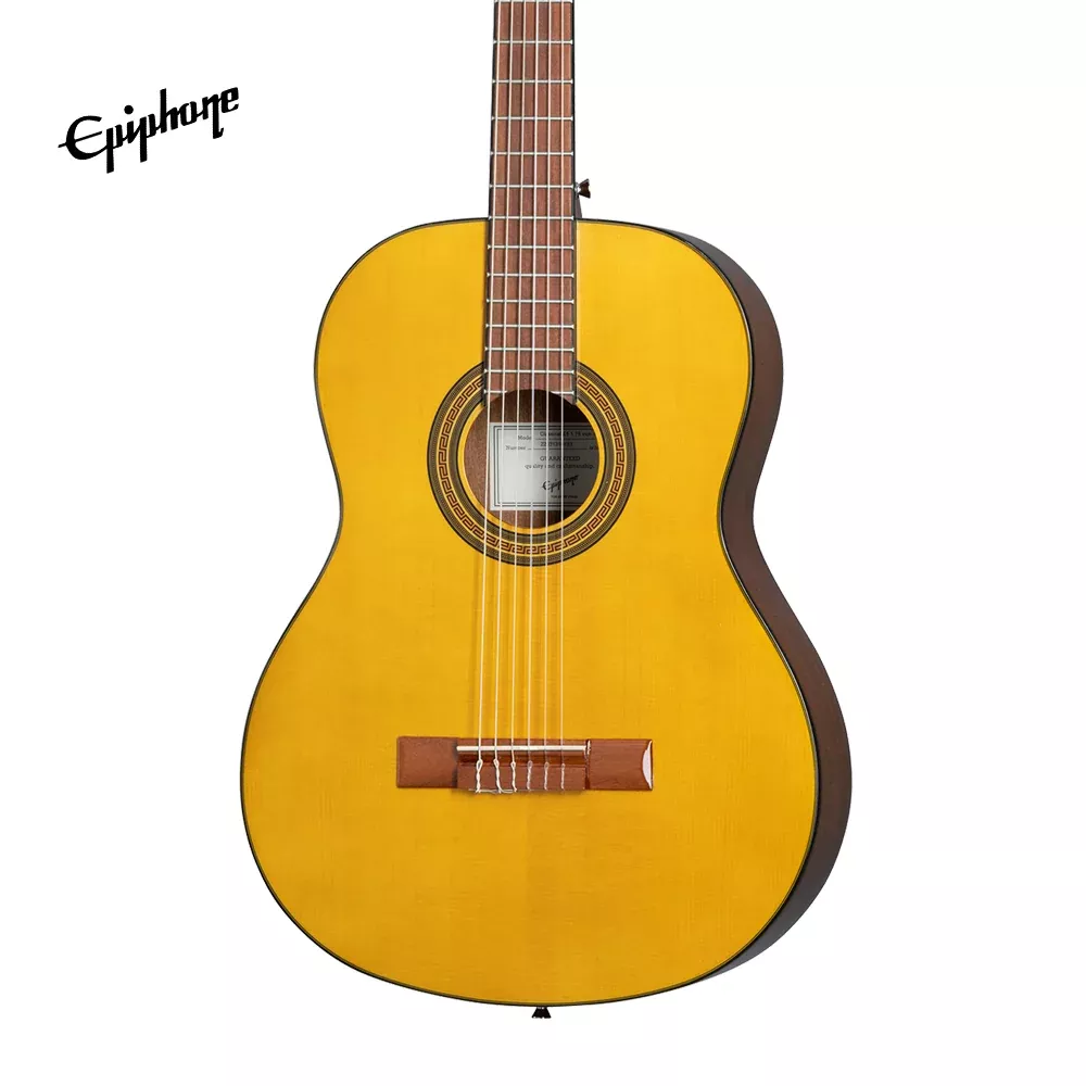 Epiphone Classical E1 Acoustic Guitar, Full Size, 2″ Nut – Antique Natural