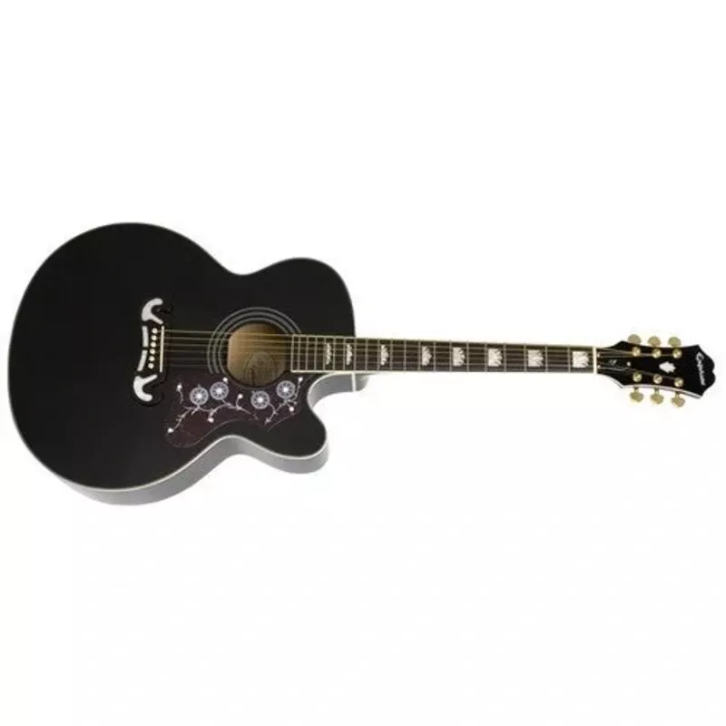 Epiphone EJ 200 Cutaway Electric Acoustic Guitar Ebony EJ200CEEBGH