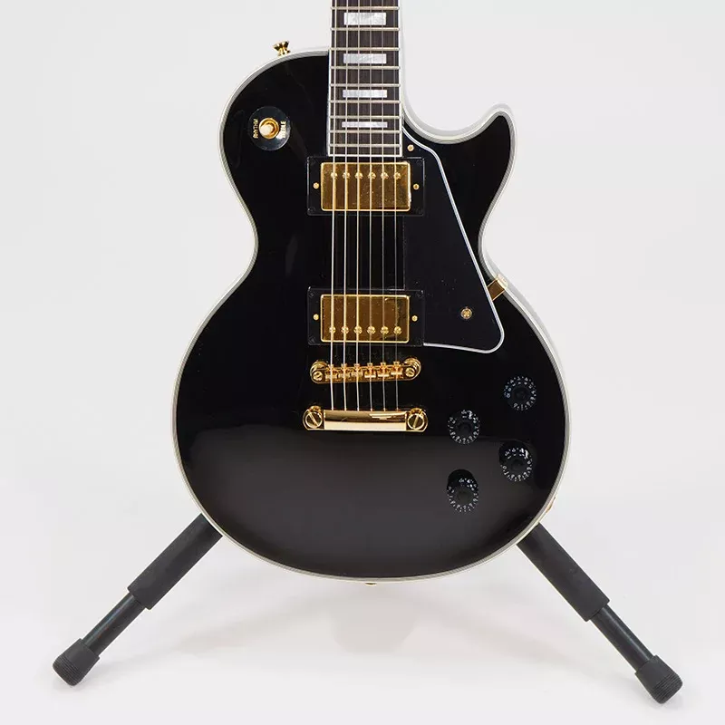 Epiphone Les Paul Custom – Ebony with Gold Hardware and Ebony Fingerboard