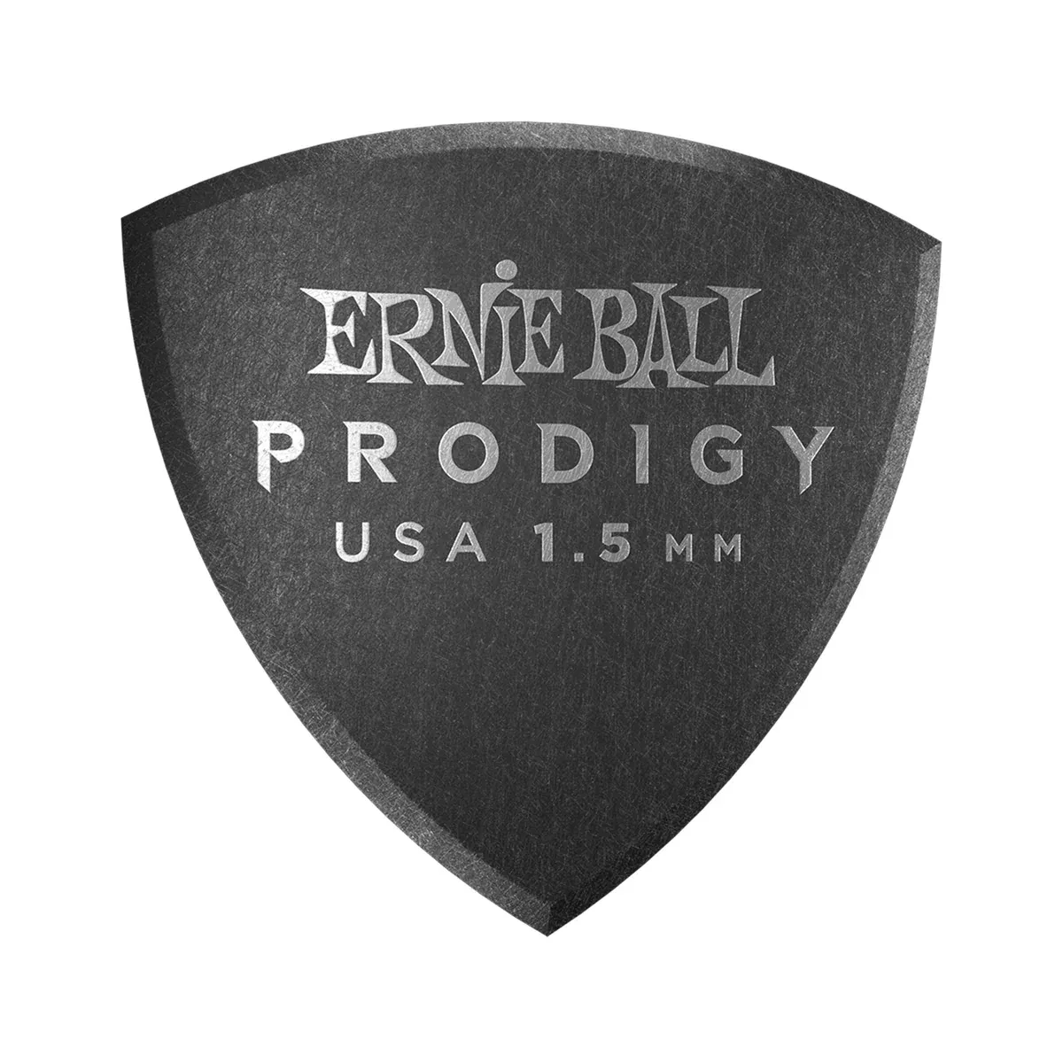 Ernie Ball 1.5mm Large Shield Prodigy Guitar Picks, 6-Pack, Black