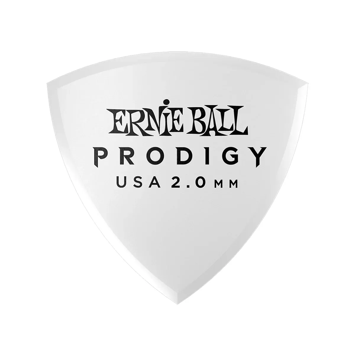 Ernie Ball 2.0mm Shield Prodigy Guitar Picks, 6-Pack, White