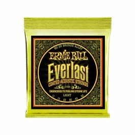 Ernie Ball EVERLAST LIGHT COATED 80/20 BRONZE GUITAR STRINGS