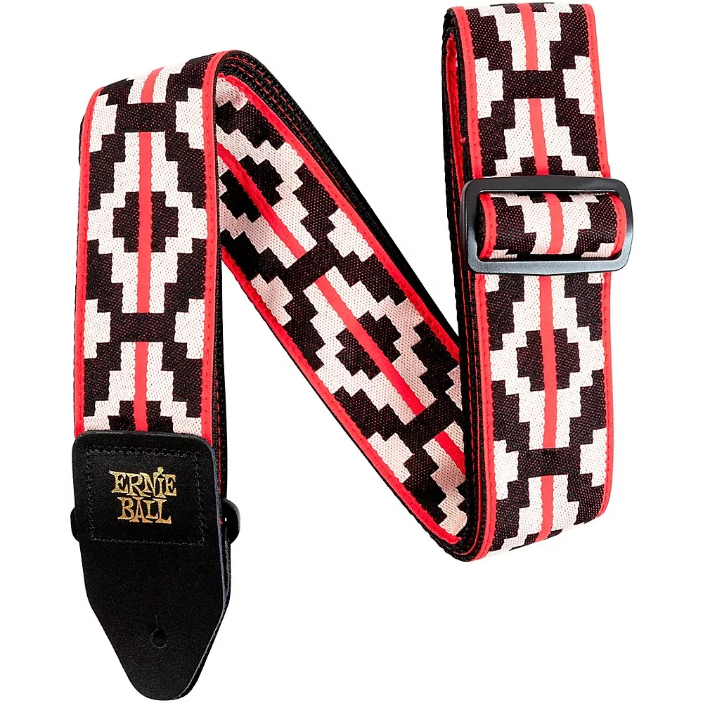 Ernie Ball Jacquard Guitar Strap, Ristra Red