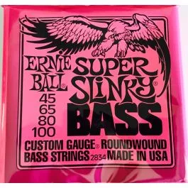 Ernie Ball P02834 Super Slinky Nickel 4 String Bass Strings