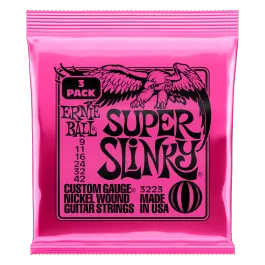 Ernie Ball P03223 Super Slinky 3 Sets Electric Guitar Strings