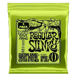 Ernie Ball Regular Slinky 3 Sets Pack Electric Guitar Strings