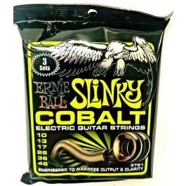 Ernie Ball Slinky Cobalt Guitar Strings 3721 3 Complete Sets