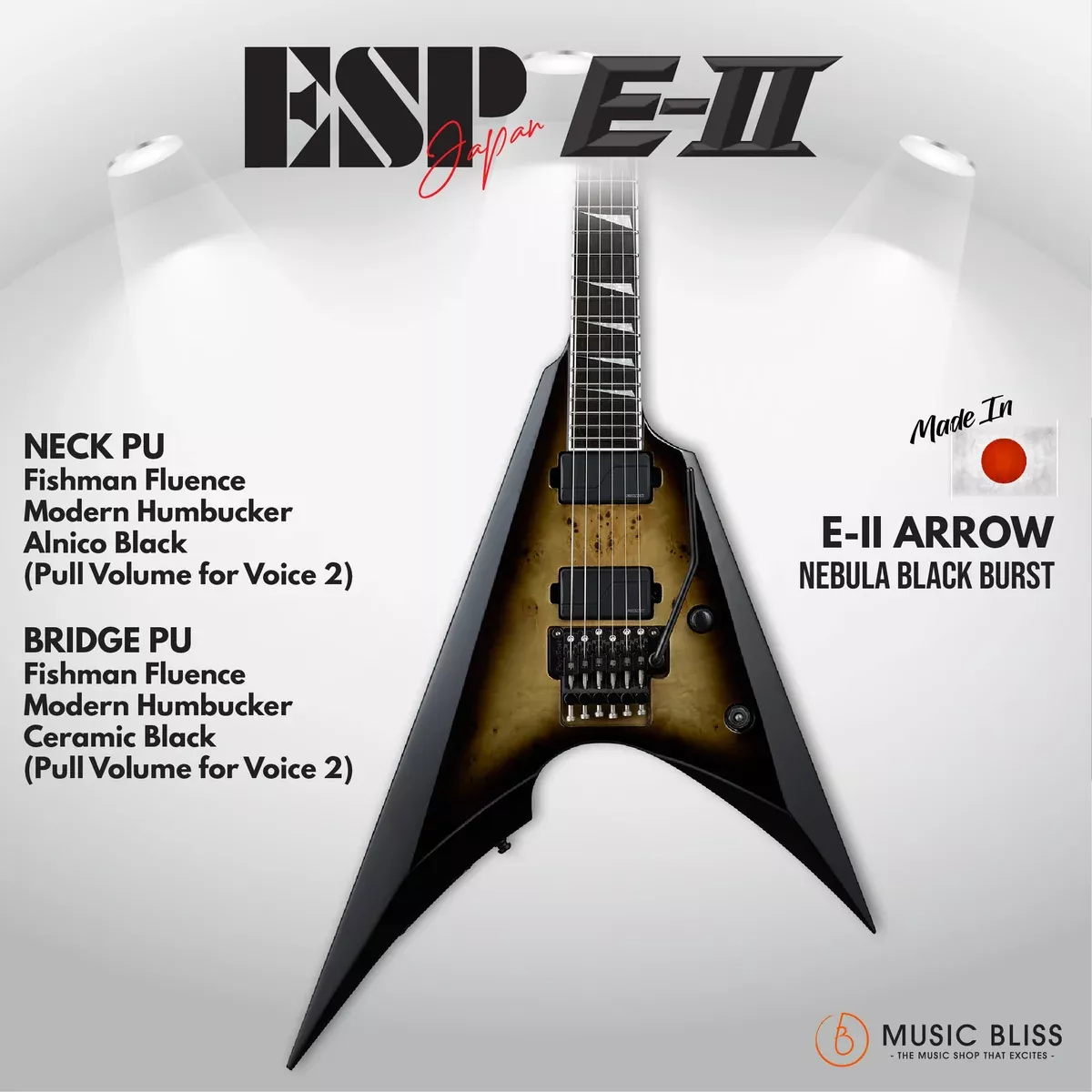 ESP Japan E-II Arrow – Nebula Blackburst [MIJ]