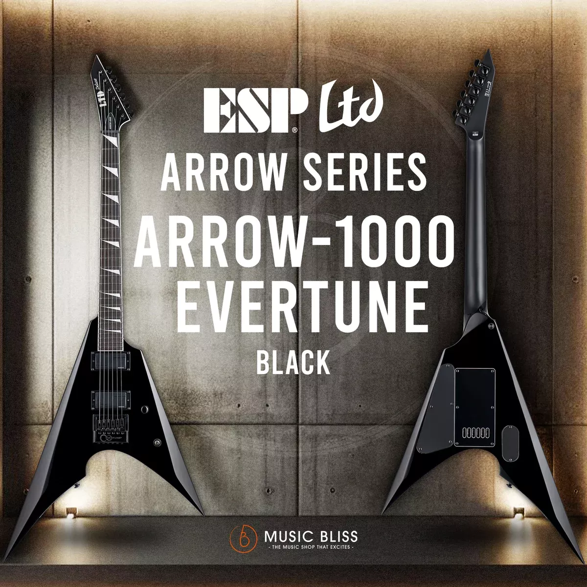 ESP LTD Arrow-1000 EverTune Electric Guitar - Black