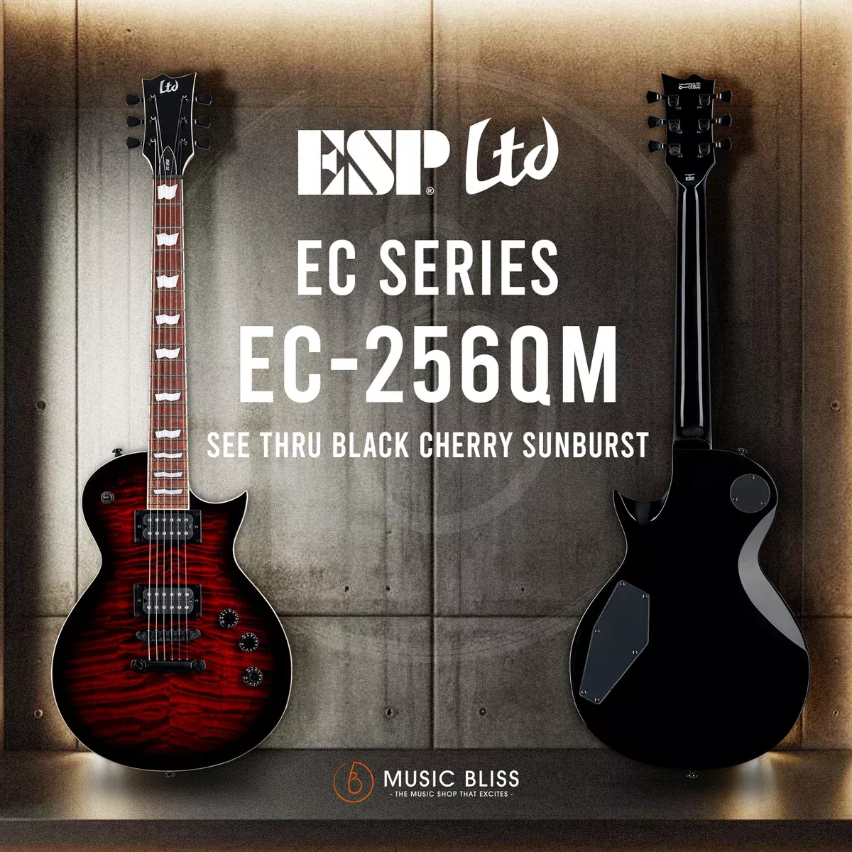 ESP LTD Eclipse EC-256QM Electric Guitar – See Thru Black Cherry Sunburst