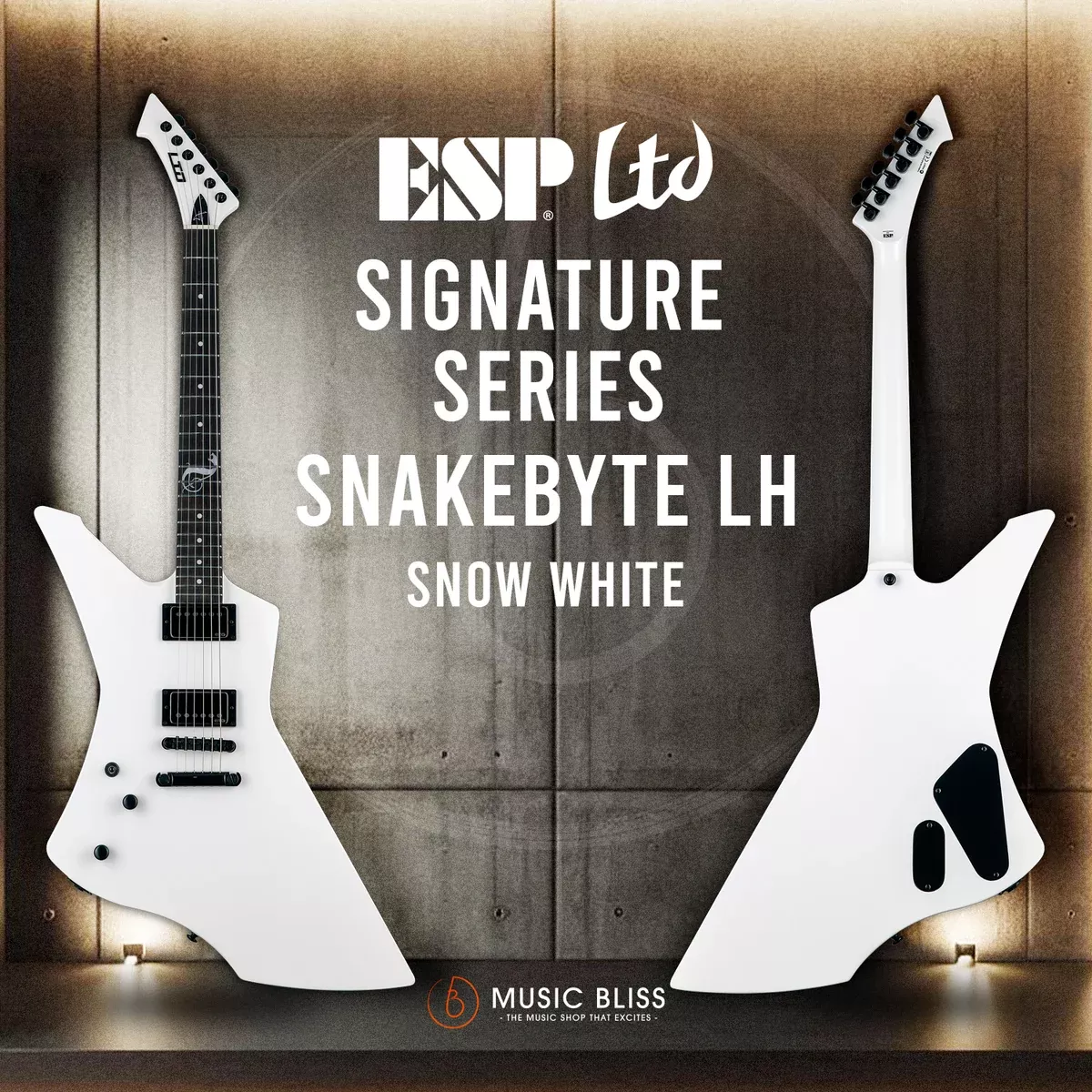 ESP LTD James Hetfield Signature Snakebyte Left-handed - Snow White