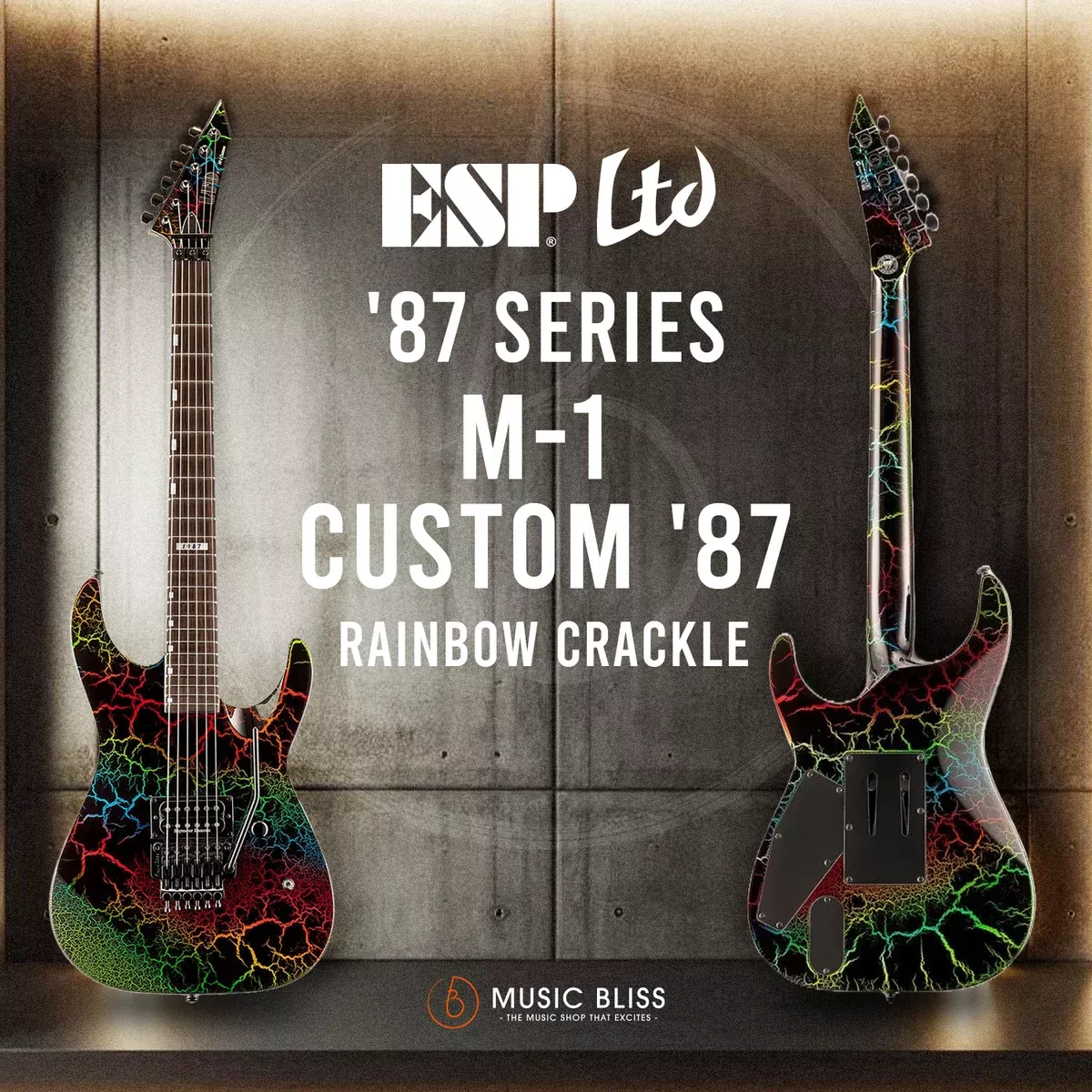 ESP LTD M-1 Custom '87 FR - Rainbow Crackle