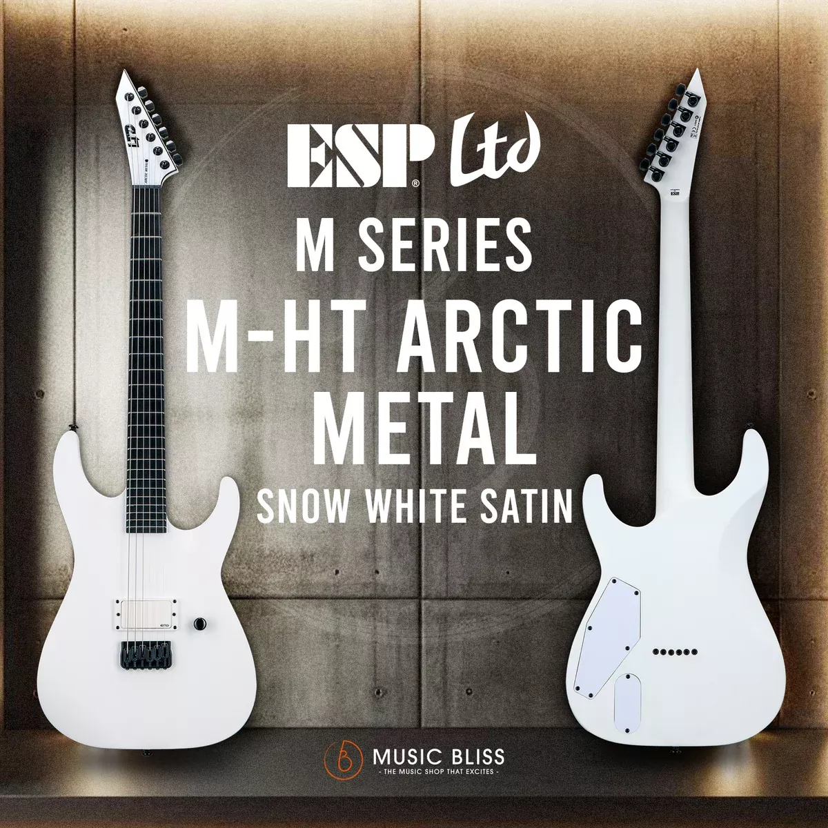 ESP LTD M-HT Arctic Metal - Snow White Satin