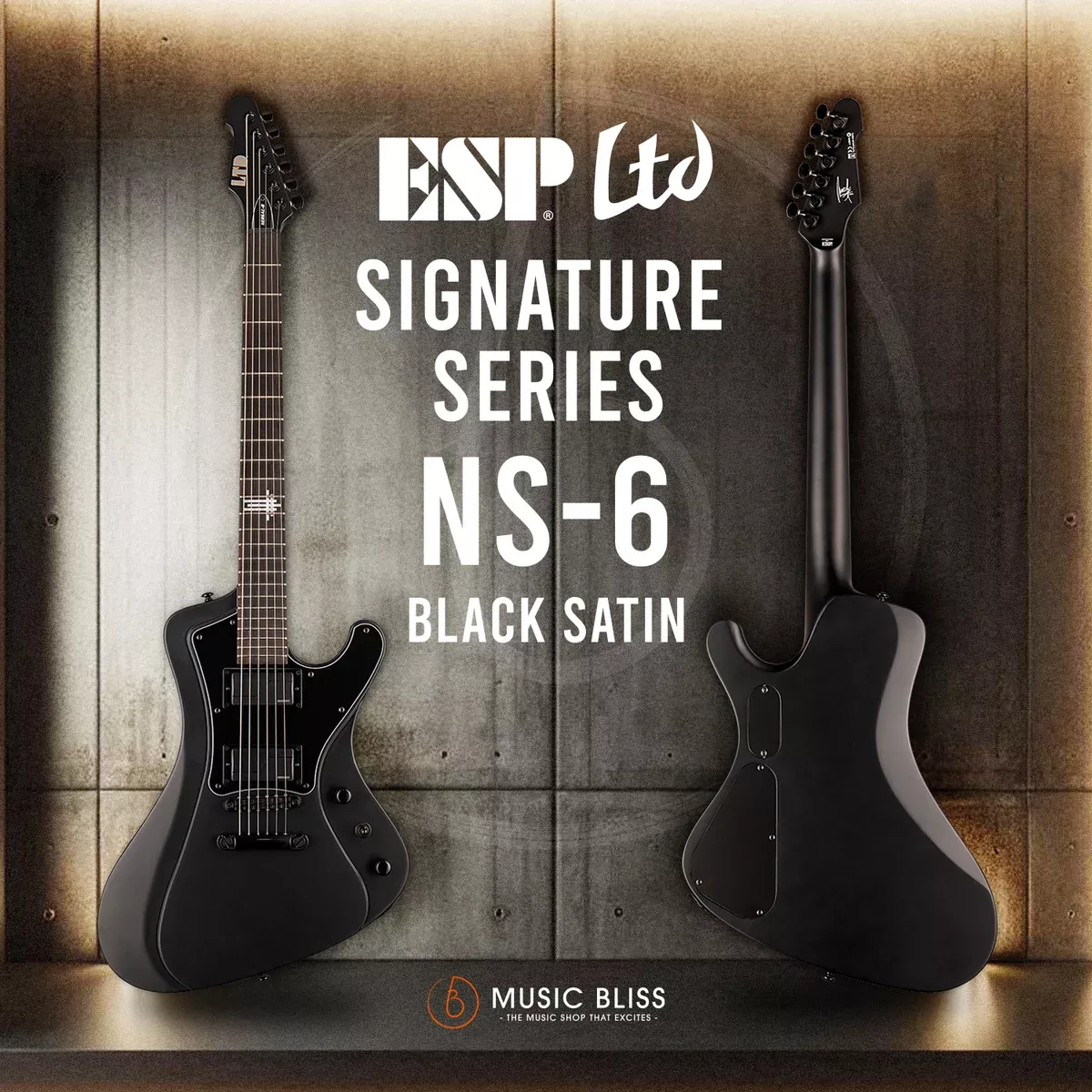 ESP LTD Nergal NS-6 – Black Satin