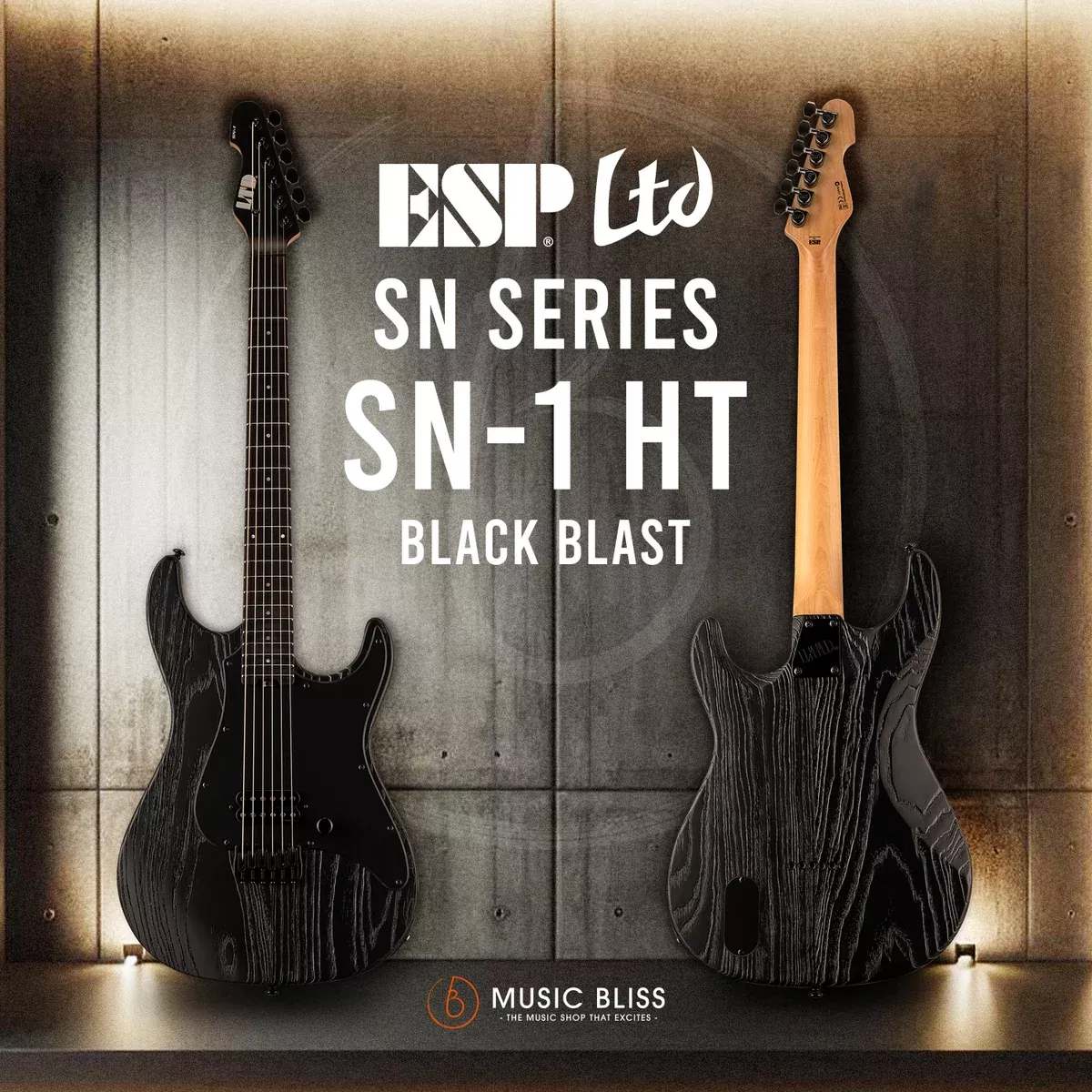 ESP LTD SN-1 HT Electric Guitar – Black Blast