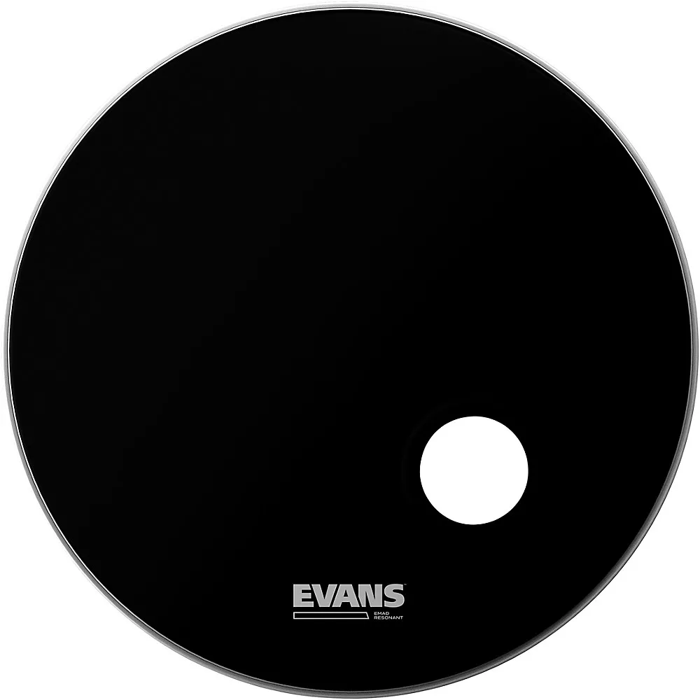 EVANS EMAD Resonant Bass Drum Head - Black 18 in.