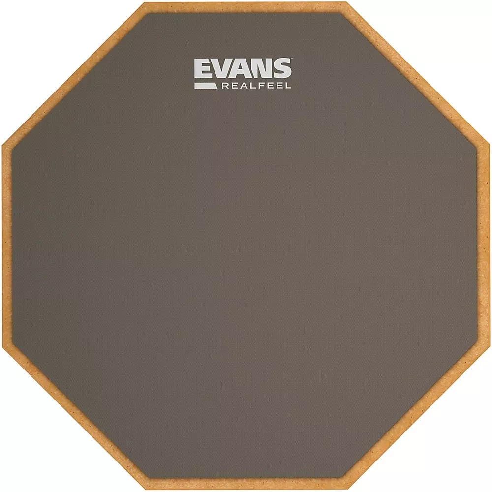 EVANS RF12G RealFeel Drum Practice Pad Gray 12 in.