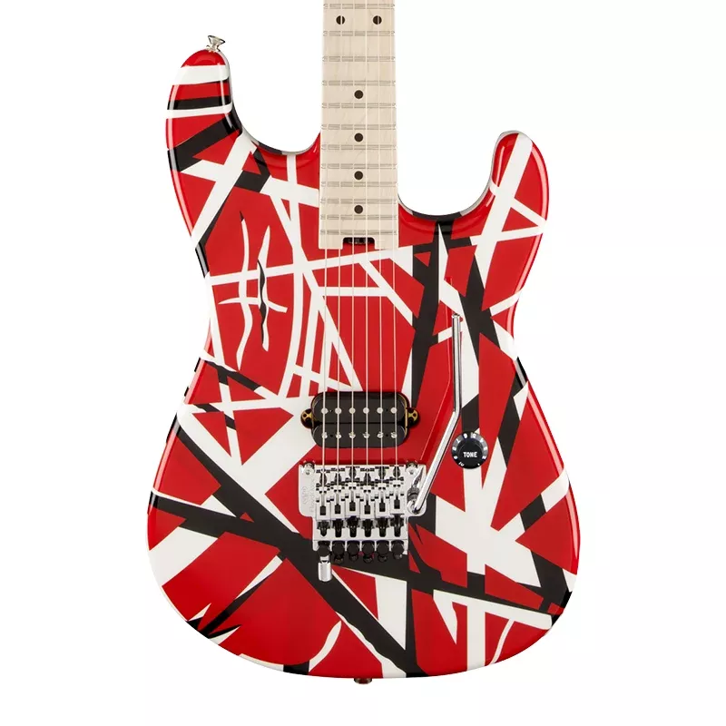 EVH Striped Series Red with Black Stripes