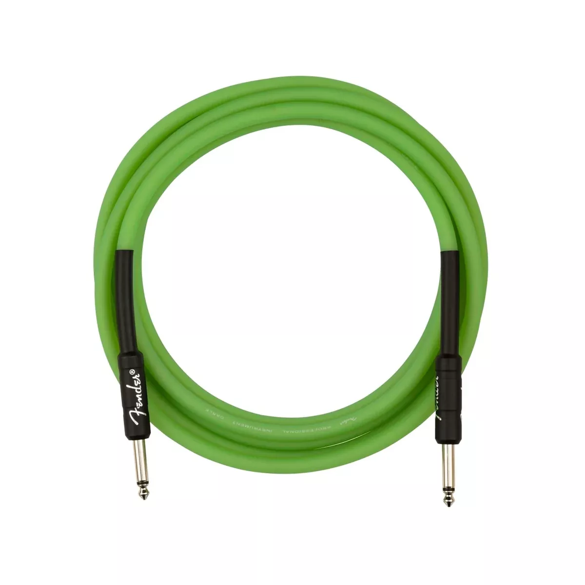 Fender 10 FT Professional Series Glow in the Dark Instrument Cable, Green