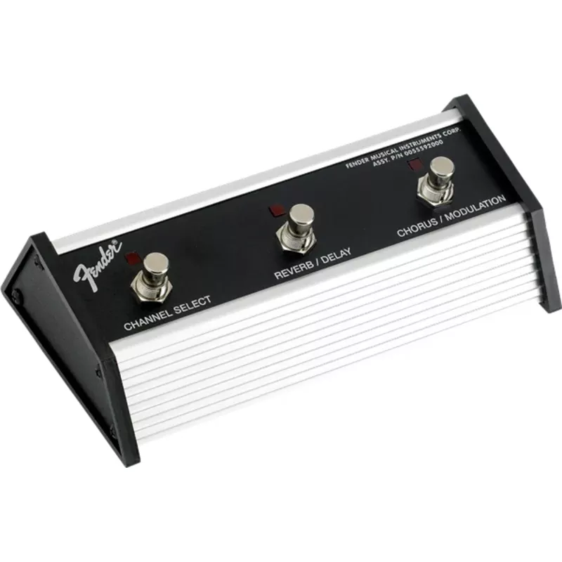 Fender 3 Button Footswitch with Drive Select Chorus On OffReverb On Off with Quarter inch Jack