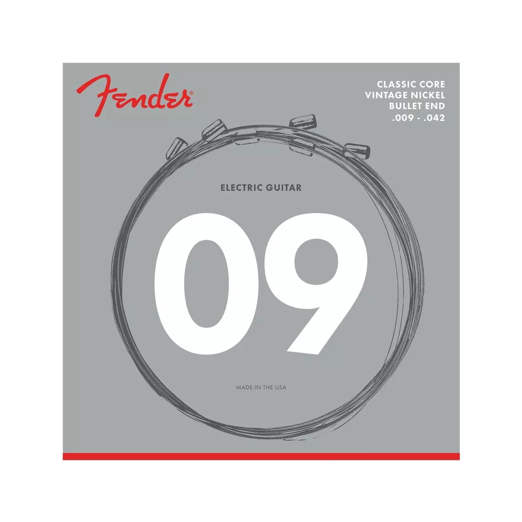 Fender 3155L Classic Core Vintage Nickel Bullet-End Electric Guitar Strings, 9-42