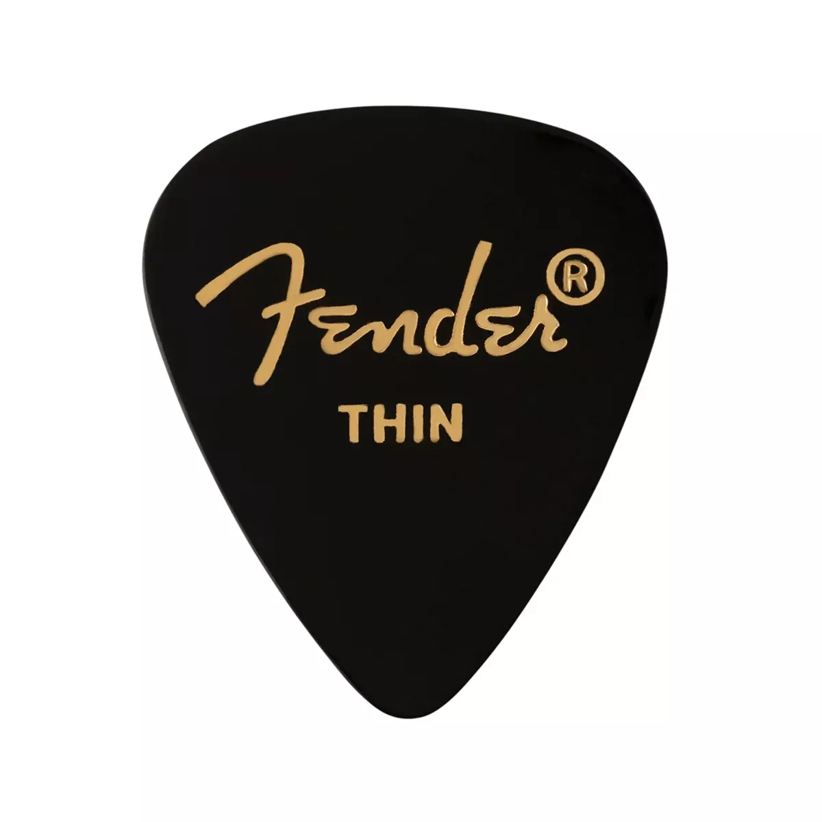 Fender 351 Premium Thin Guitar Pick, Black, 12-Pack
