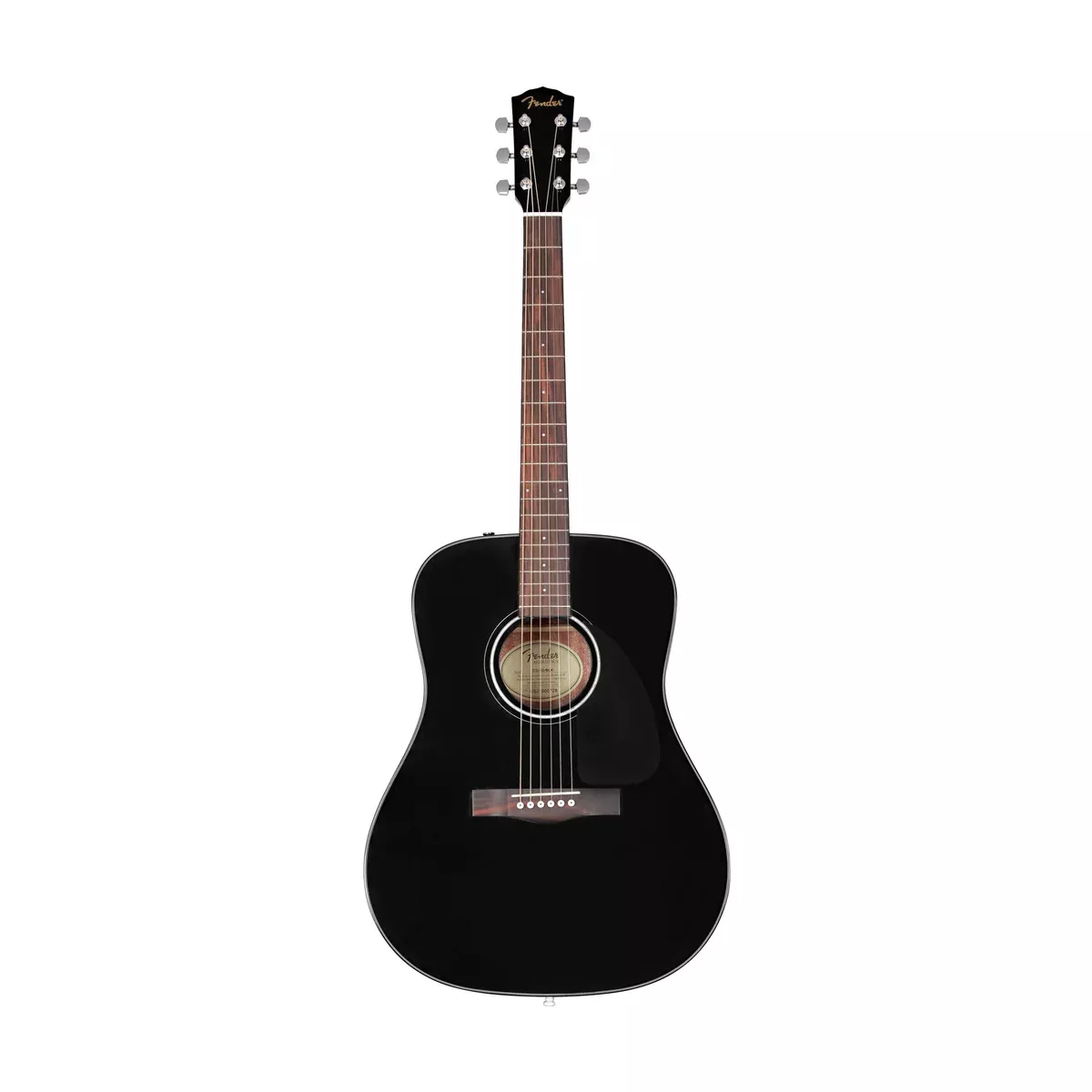 Fender CD-60 Dreadnought V3 Acoustic Guitar w/case, Walnut FB, Black