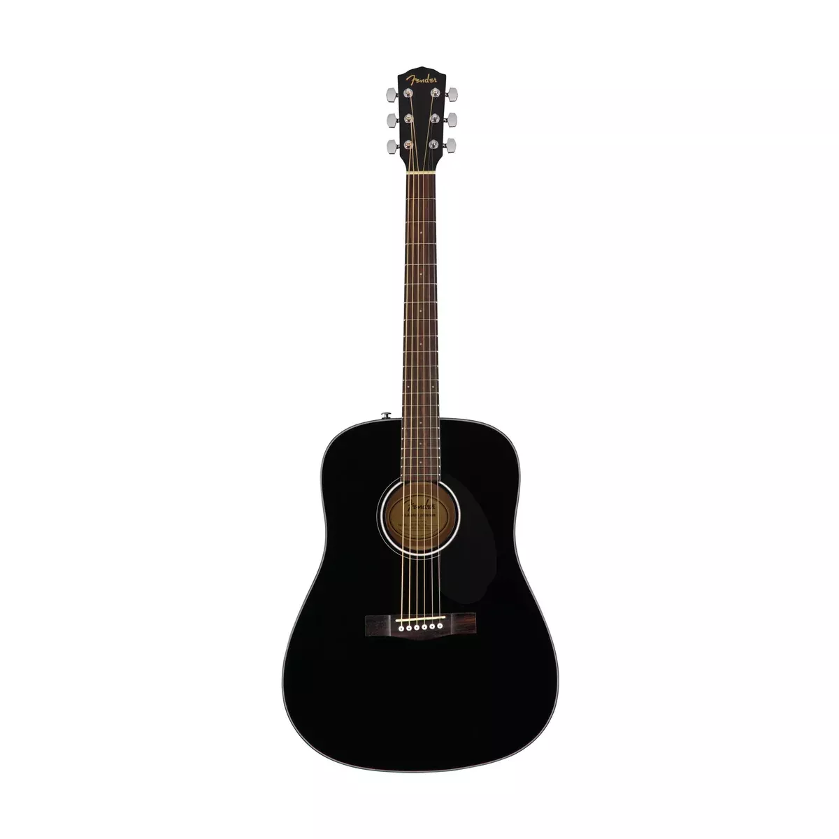 Fender CD-60S Dreadnought Acoustic Guitar, Walnut FB, Black