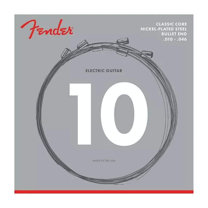 Fender Classic Core Electric Guitar Strings, Nickel-Plated Steel, Bullet Ends