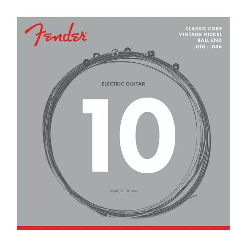 Fender Classic Core Electric Guitar Strings, Vintage Nickel, Ball Ends