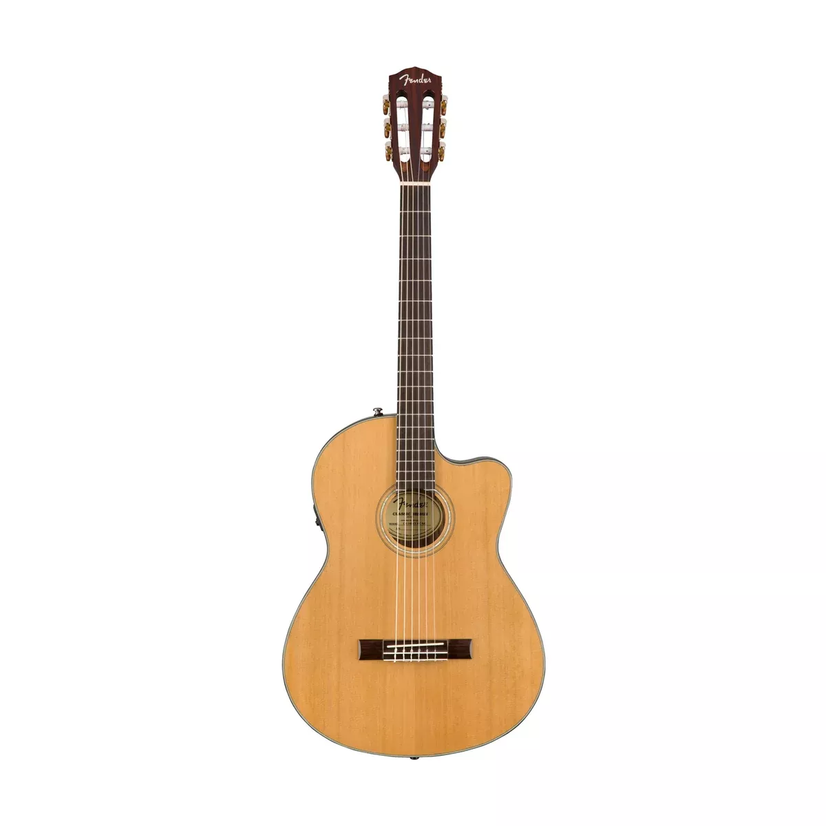 Fender CN-140SCE Nylon Classical Guitar w/Case, Walnut FB, Natural