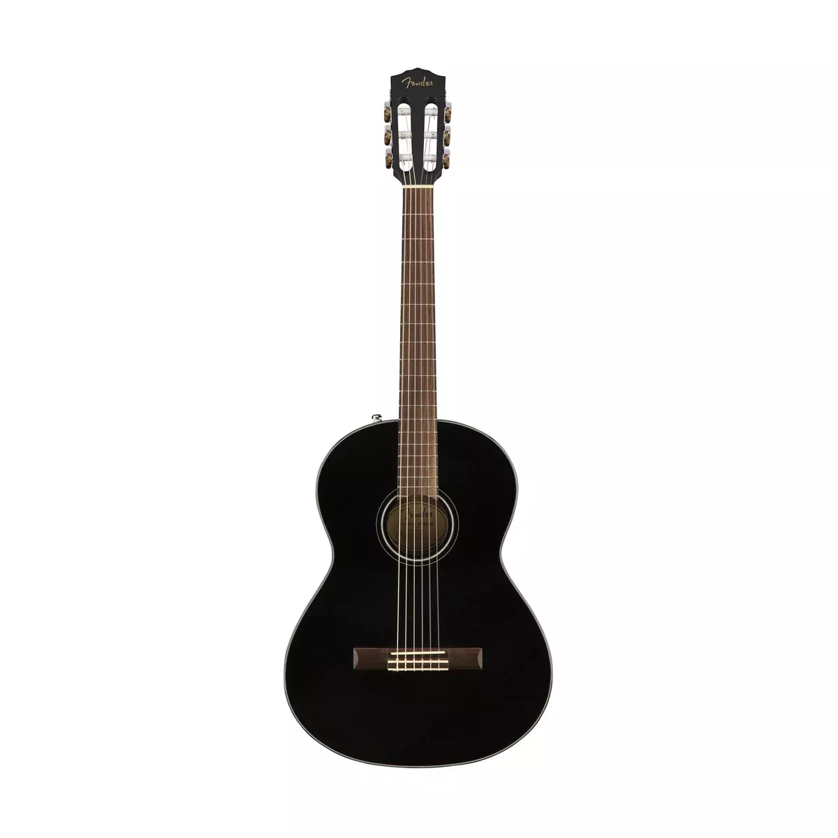 Fender CN-60S Nylon String Classical Guitar, Walnut FB, Black