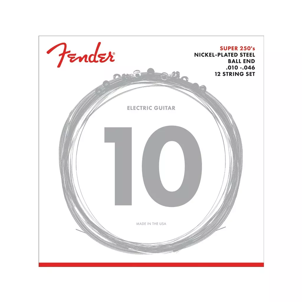 Fender Electric XII Strings, Nickle Plated Steel, 10-46