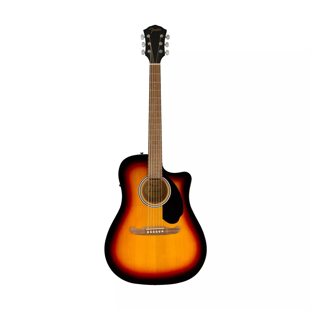 Fender FA-125CE Dreadnought Acoustic Guitar, Walnut FB, Sunburst