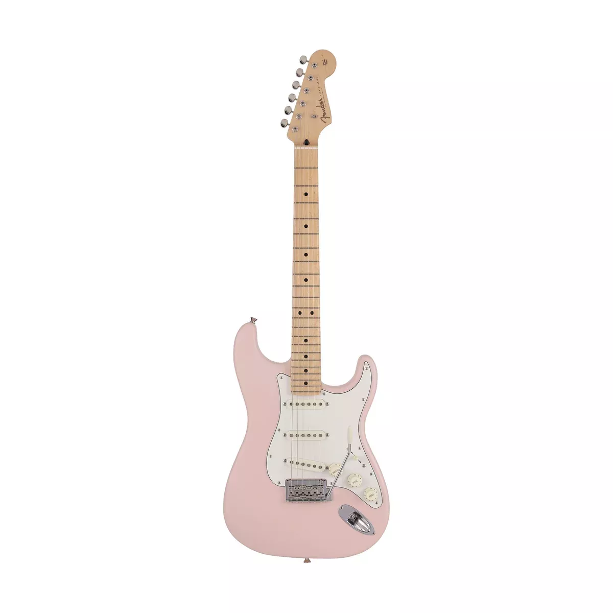 Fender Japan Junior Collection Stratocaster Electric Guitar, Maple FB, Satin Shell Pink