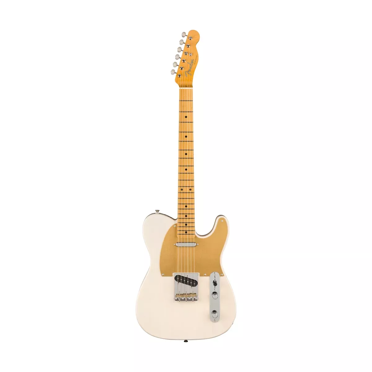 Fender JV Modified 50s Telecaster Electric Guitar, Maple FB, White Blonde