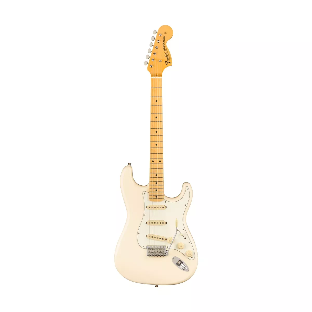 Fender JV Modified 60s Stratocaster Electric Guitar, Maple FB, Olympic White