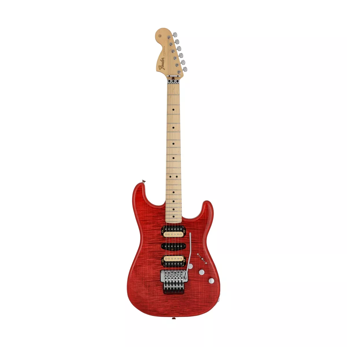 Fender Michiya Haruhata Stratocaster Electric Guitar, Maple FB, Trans Pink