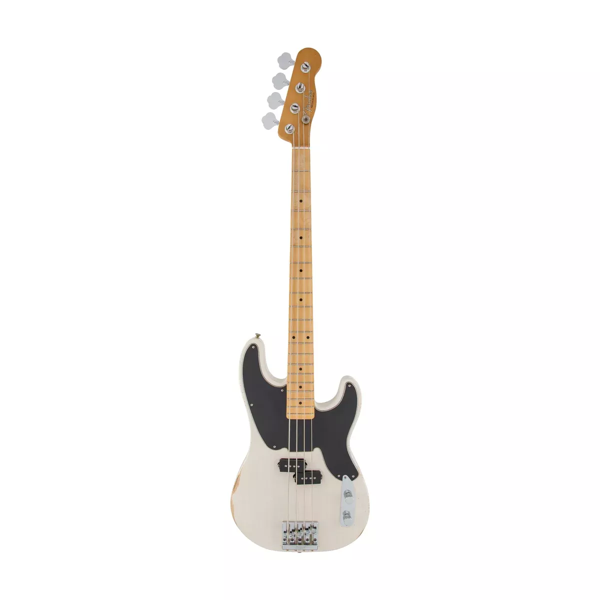 Fender Mike Dirnt Road Worn Precision Bass Guitar, Maple FB, White Blonde