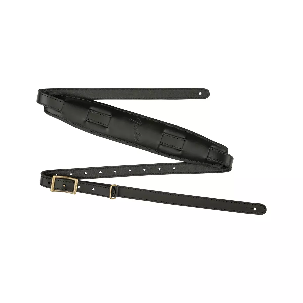 Fender Mustang Saddle Guitar Strap, Black, Long
